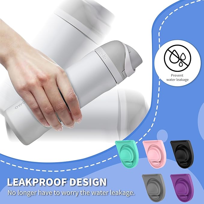 5 Pcs Replacement Stopper for Owala FreeSip 19/24/32/40 Ounce, Silicone Sealing Anti-Spill Replacement Stopper Accessories Compatible with Owala Freesip BPA-Free-Colorful