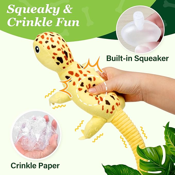 Prime Pets 5 Pack Dog Squeaky Toys, Plush Stuffed Animal Dog Toys, Value Bundle Assortment Dog Toy for Large Medium Small Dogs, Interactive Dog Chew Toy