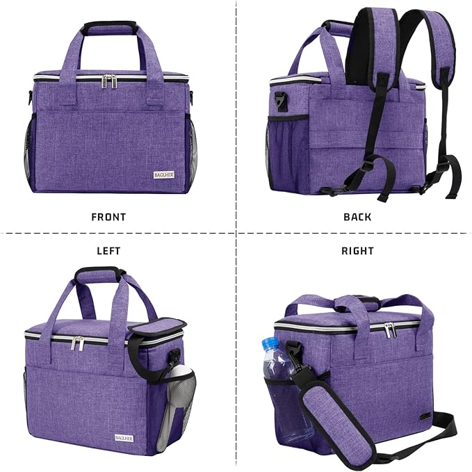 BAGLHER Dog Travel Bag Backpack Pet Supplies Backpack 5-Piece Set with Shoulder Strap 2 Lined Pet Food Containers 4 Foldable Feeding Bowls Essential Kit for Pet Travel