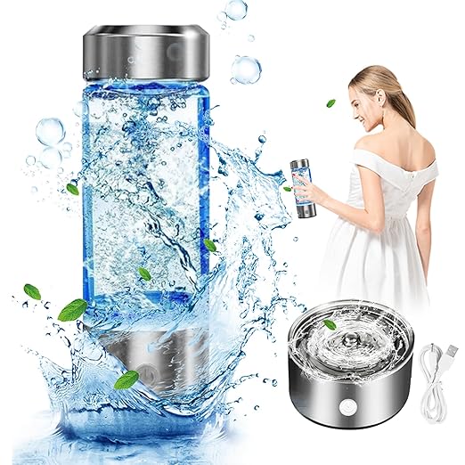 Hydrogen Water Bottle, Portable Hydrogen Water Bottle Generator, Advanced SPE/PEM Technology, Three-Minute Electrolysis, 420ml Hydrogen Water Bottle for Home, Office, Travel, Daily Drinking