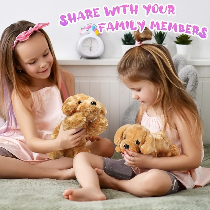 6 Pcs 8 Inch Dog Stuffed Animal Plush Cute Soft Puppy Plush Dog Pillow Toy Fluffy Puppy Set for Kids Girls Baby Shower Birthday Party Favor Room Home Decor