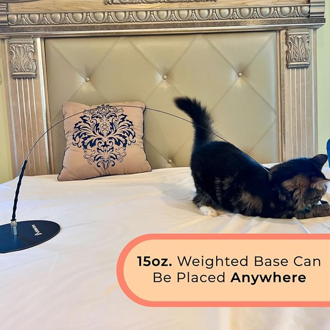 Interactive Bird Simulation Cat Toy Set, Interactive Cat Toys for Indoor Cats, Cat Feather Toy, Self-Holding Suction Cup, 5 Catnip Birds, Feathers, Bells (Catnip Hybrid Bundle)