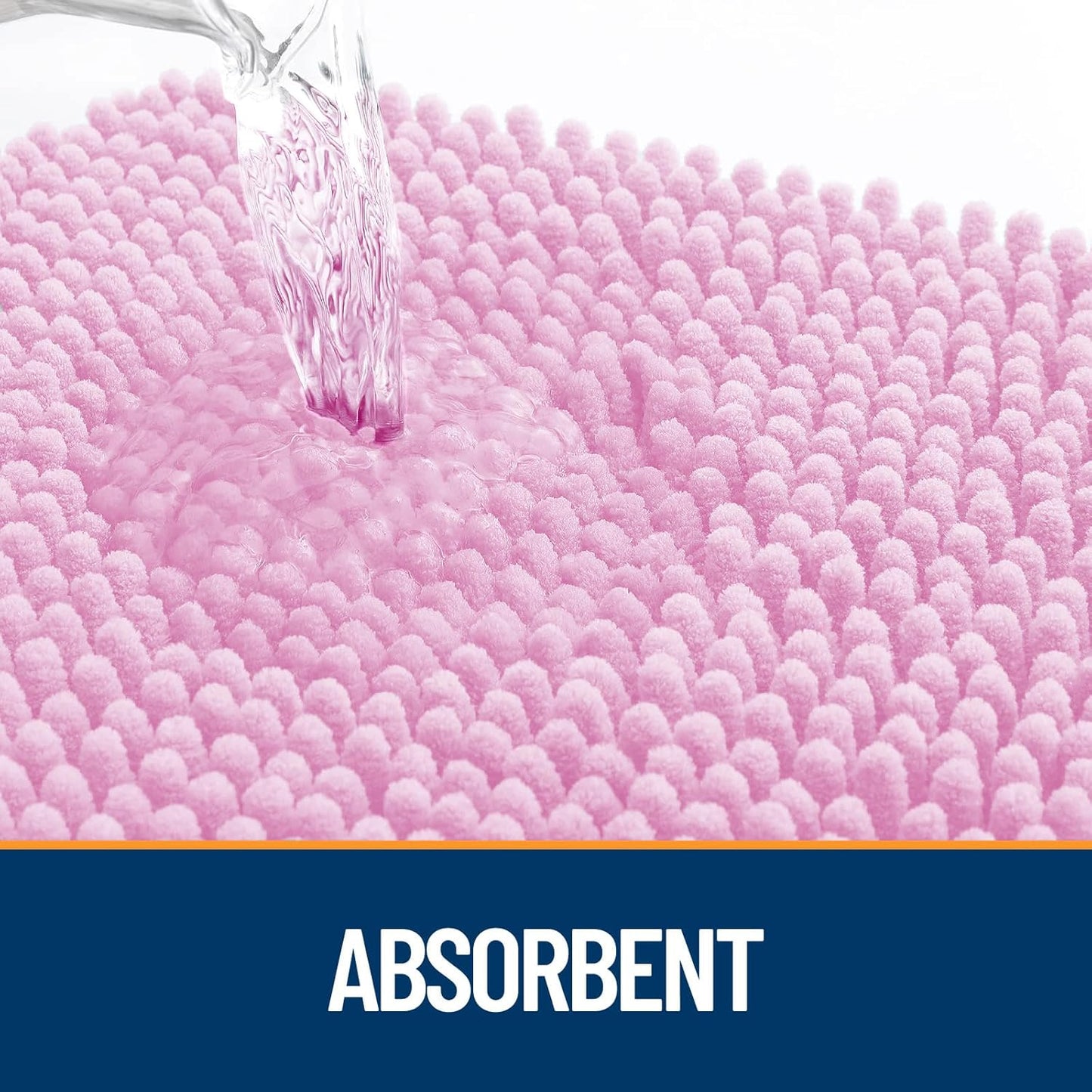 OLANLY Dog Door Mat for Muddy Paws 36x24, Absorbs Moisture and Dirt, Absorbent Non-Slip Washable Doormat, Quick Dry Chenille Mud Mat for Dogs, Entry Indoor Entryway Carpet for Inside Floor, Pink