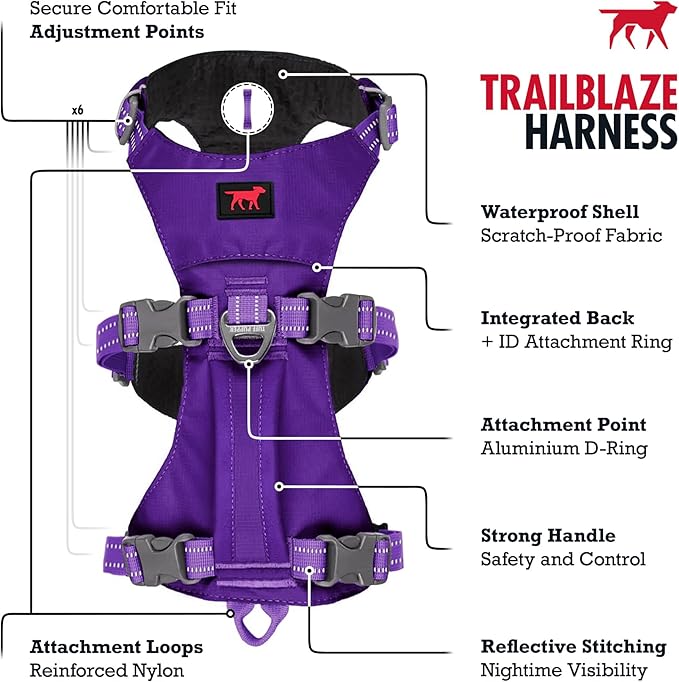 Tuff Pupper Escape Proof Dog Harness for Extra Small Dogs | No Pull Lightweight Adjustable Harness | No Escape Multifunctional Outdoor Pet Gear | Strong Durable Breathable | Secure Comfortable Fit