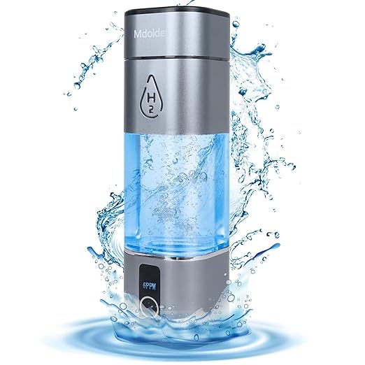 Hydrogen Water Bottle，SPE/PEM Electrolysis Technology, 6000ppb, Food Grade PC, Exhaust Pressure Relief Hole, LED Touch Screen, Suitable for Daily Hydration, Hydrogen Water Bottle Generator