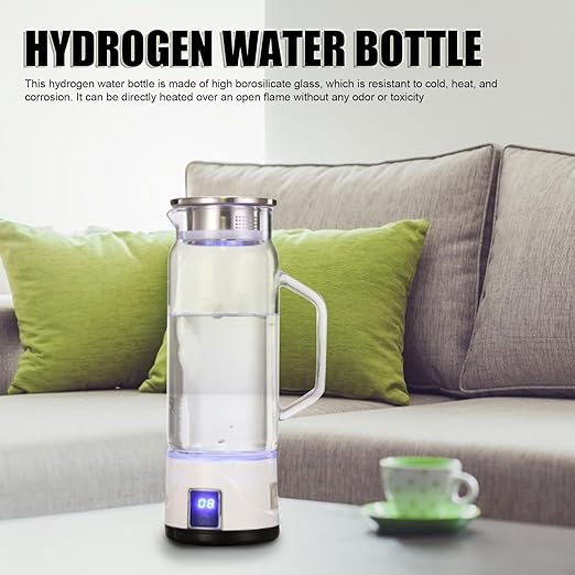 Hydrogen Water Bottle, 1000ml Large Capacity Hydrogen Rich Water Generator, Rechargeable Water Ionizer Machine, Efficient Electrolysis for Fitness Drinking