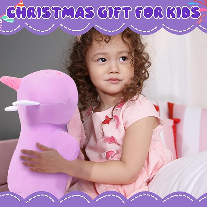 Cute Unicorn Plush Toys - Soft Unicorn Plushie for Boys & Girls, 50CM/19.7Inch