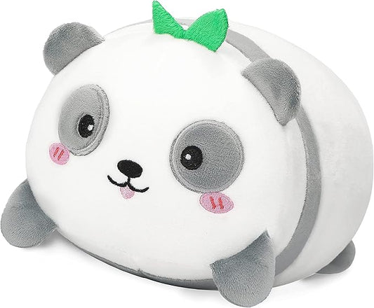 AIXINI Cute Panda Plush Pillow 15.7” Bamboo Panda Stuffed Animal, Soft Kawaii Plushies Hugging Plush Squishy Pillow Toy Gifts
