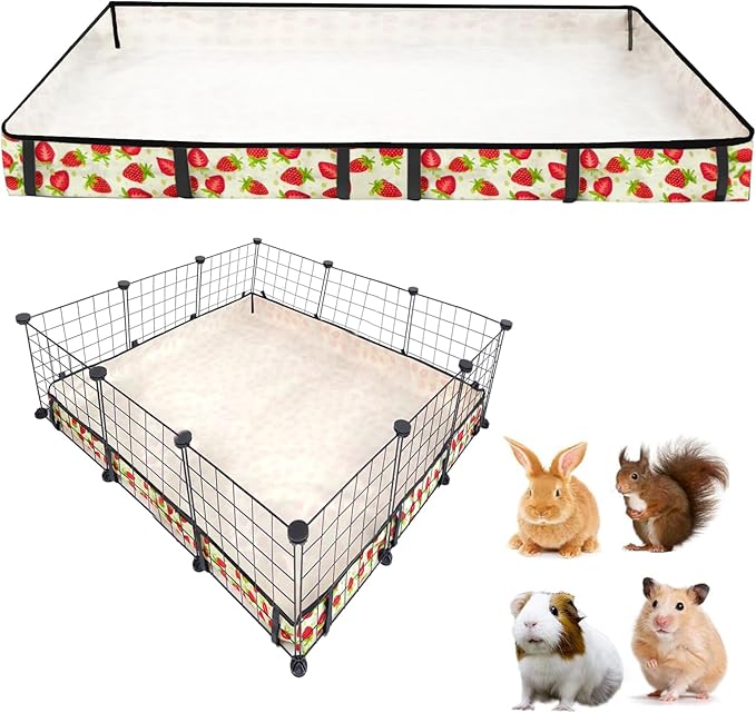 Guinea Pig Cage Liner，Washable Waterproof Oxford Cloth Cage Liners for Small Animals,Hamster Chinchilla Hedgehog Rabbit and Other Small Animals Not Include Cage (36x36 inches)