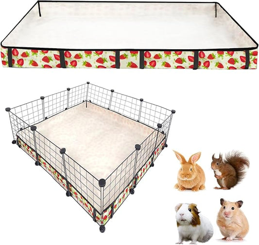 Guinea Pig Cage Liner，Washable Waterproof Oxford Cloth Cage Liners for Small Animals,Hamster Chinchilla Hedgehog Rabbit and Other Small Animals Not Include Cage (36x36 inches)