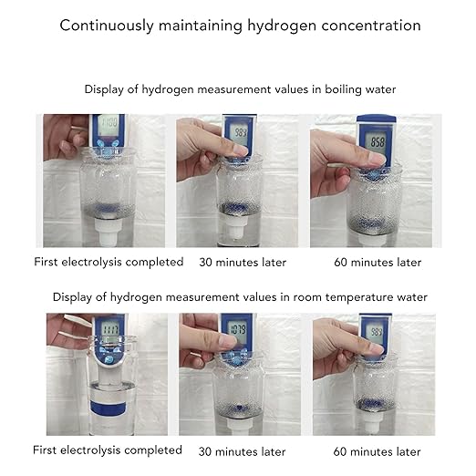 Hydrogen Water Bottle, 410ml Hydrogen Rich Water Generator with Nasal Inhalation Hose, Rechargeable Portable Glass Hydrogen Ionizer for Daily Fitness Drinking