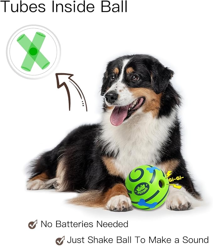 Giggle Ball for Dogs 2 Pack,Interactive Dog Toys,Funny Giggle Sound Toy Ball,Rolling Squeaky Toy for Large Medium Small Dogs,Fun Giggle Sounds Attract Attention When Rolled or Shaken-3.14 inch