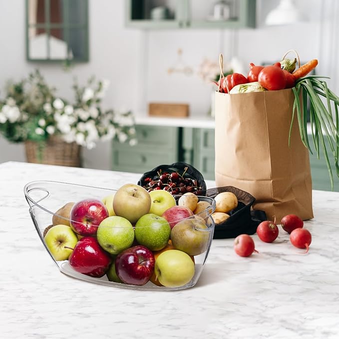 Ice Bucket for Parties, Clear Acrylic Champagne Bucket with Handle, 6 Liter Beverage Ice Tub, Wine Beer Drink Buckets for Mimosa Bar, Cocktail Beer Bottle