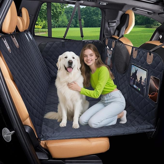 Paw Jamboree Dog Car Seat Cover for Back Seat Extender Pet Cover for Dogs Hammock for Hard Bottom Car Backseat Cover for Dogs in Car