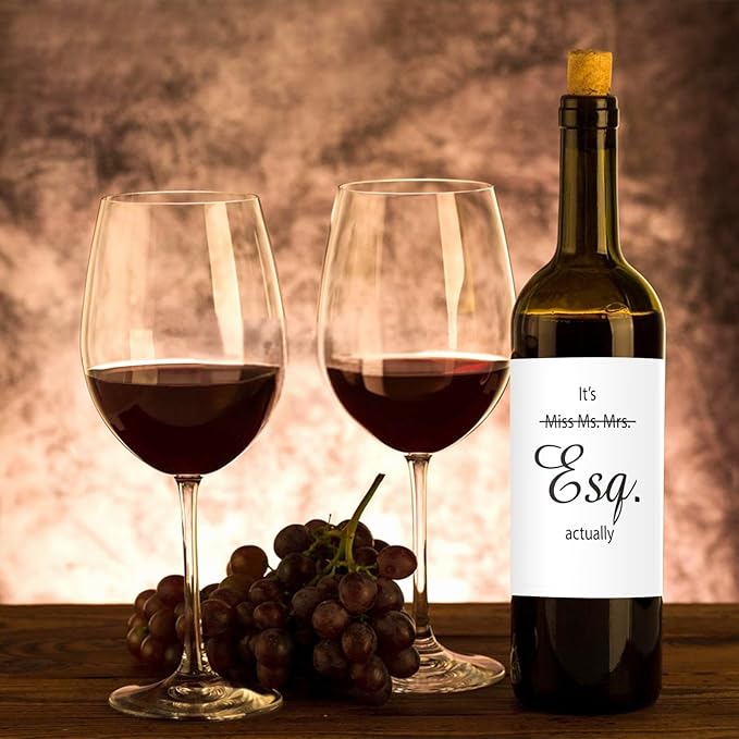 24 Pcs Lawyer Gifts Wine Labels Lawyer Graduation Wine Bottle Stickers Appreciation Gifts Wine Labels for Bottles Gifts for Judge Paralegal Prosecutor