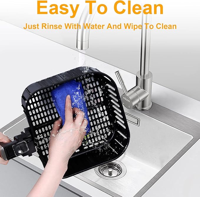 5.5L Air Fryer, Electric Oilless Cooker with LED Digital Touchscreen, 7 in 1 Uten Hot Oven Cooker, 6 Quart Large Stainless Steel Non-Stick Air Frier Pot, 1700W(Silver Black)