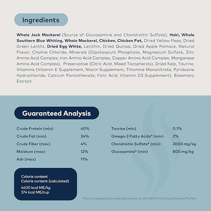 ZIWI Peak Steam & Dried Cat Food – Wild South Pacific Fish - High Protein, Skin & Coat Health, Low Carb, for All Life Stages (28.8oz)