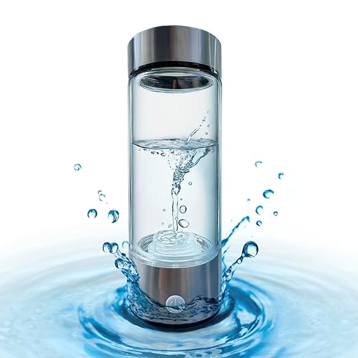 Hydrogen Water Bottle Generator, Hydro Water Bottle Machine, 450ml Portable Rechargeable Water Ionizer with True SPE PEM Technology Improves Water Quality Within 3 Minutes for Home, Travel, Daily Use