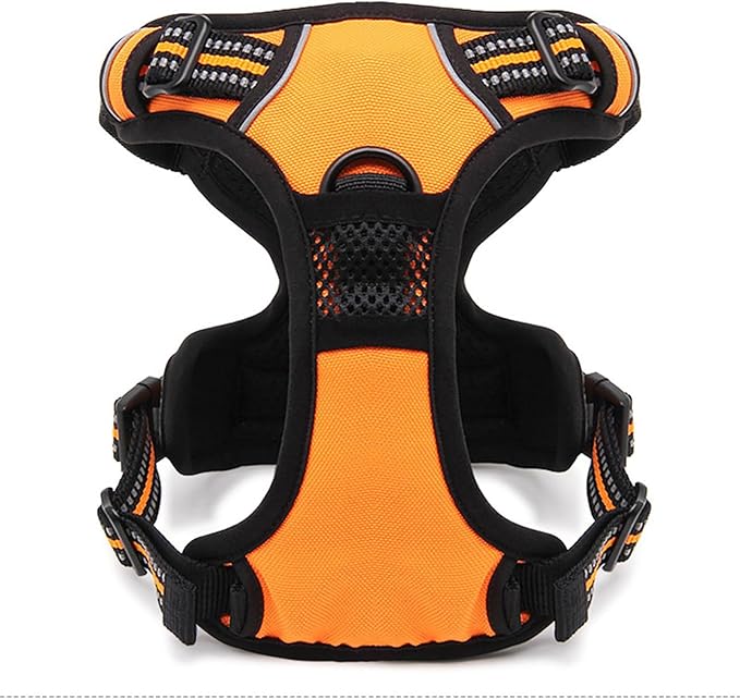 TRUE LOVE Truelove Adjustable No-Pull Dog Harness Reflective Pup Vest Harnesses Comfortable Control Brilliant Colors TLH5651(Orange,XL)