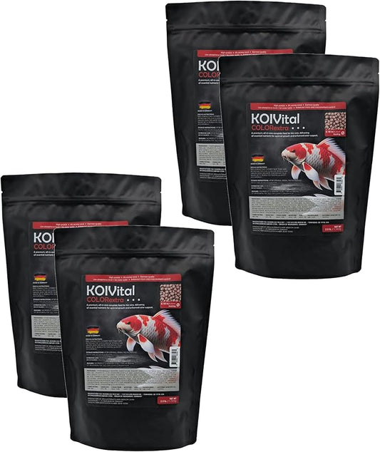 Koi Vital Color Extra Swim Fish Food (4 Pack 2.5lb)