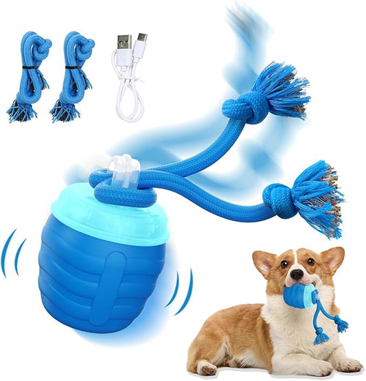 Interactive Dog Toys, [2025 Newly Upgraded] Interactive Dog Ball for Small Dogs, Automatic Moving Dogs Toy Wicked Ball for Boredom & Training, Play Music, USB Rechargeable(Blue)