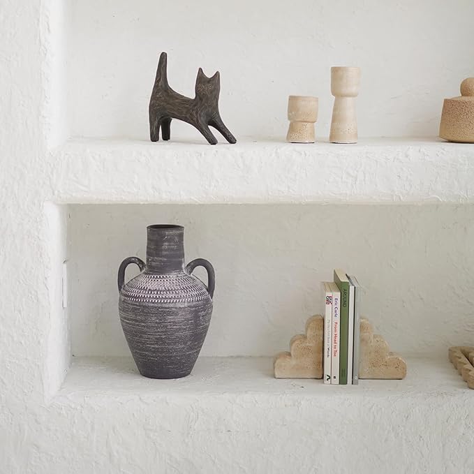 ChagoArt Black Cat Decor, 7” Cat Lover Gifts for Women, Cat Figurines, Cat Home Decor Figure, Cat Mom Gifts, Small Cats Sculpture for Garden Statue, Desk Knick Knacks, Cat Memorial Statue, Shelf