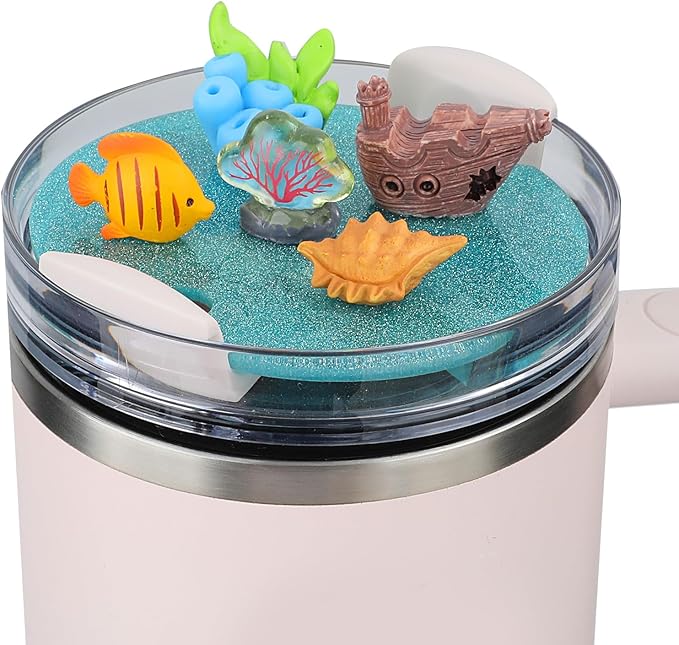 ADAH Charms Compatible with Stanley Cup Accessories,Charms for Stanley Cups H1.0&H2.0 Accessories 40oz with Silicone Straw Cover (A)