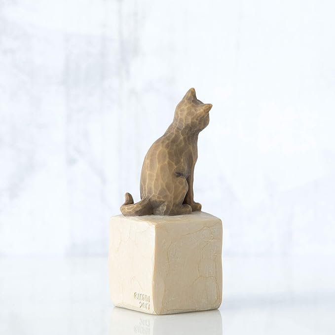 Willow Tree Love My Cat (Dark), Sculpted Hand-Painted Figure