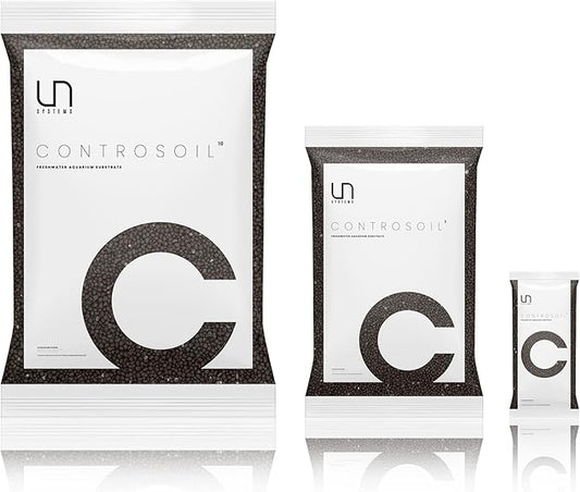 Ultum Nature Systems Controsoil - Freshwater Aqua Soil Substrate for Fish, Shrimp, Live Plant Propagation and Aquascaping - 6.8pH Low Ammonia, Volcanic Ash - Black, Normal (3 Liter | 6LB)