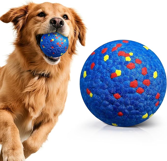 3.15 Indestructible Dog Balls -Proof Puppy Toys for Aggressive Chewers, Teething Teeth Cleaning, Floating Water & Bouncy Fetch Ball for Large Medium Dogs(No Electricity, No Smart Interactive)
