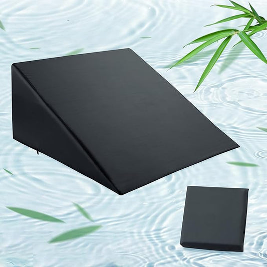 HOMBYS Bamboo Viscose Bed Wedge Pillow Cover with Zipper, 100% Viscose Made from Bamboo, Soft, Cooling, Breathable Wedge Pillowcase Sweat-Absorbent Pillowcase for Summer, 25"x25"x12.5", Dark Grey