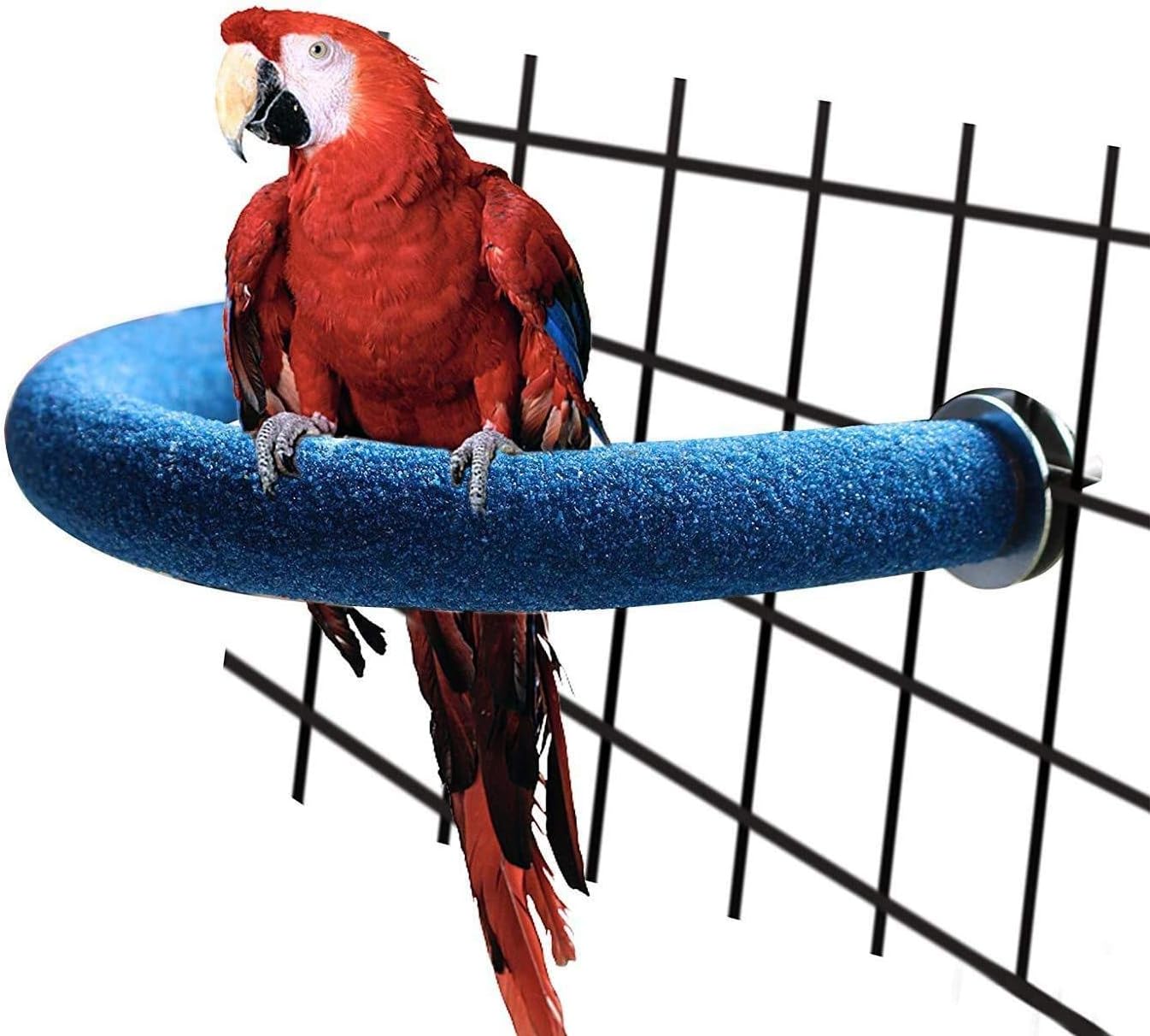 Litewoo 3 PCS Bird Perch Stand Toys Set Wooden Parrot Stand Platform Grinding Paw Trim Beak Nail Stick Cage Accessories Exercise Toys for Small and Medium Birds Parakeet Budgie Cockatiel Cockatoo