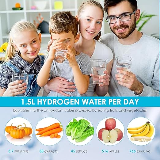 Hydrogen Water Bottle with PEM SPE Technology, Portable Hydrogen Water Bottle Generator, Hydrogen Water Machine for Home, Travel, Work, Gym, Outdoor, Healthy Lifestyle