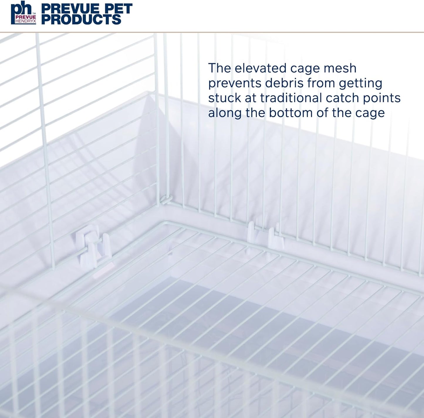 Prevue Hendryx Clean Life Playtop Cage, White, 1/2" (SP851W/W)