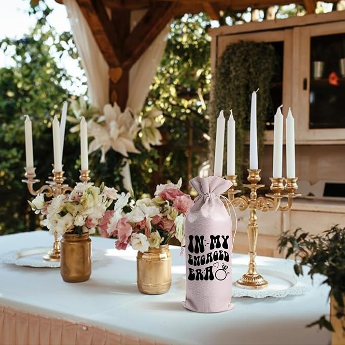 In My Engaged Era Wedding Gift Engagement Gift Bag For bride/him/her Newly Engaged Gift Wine Tote