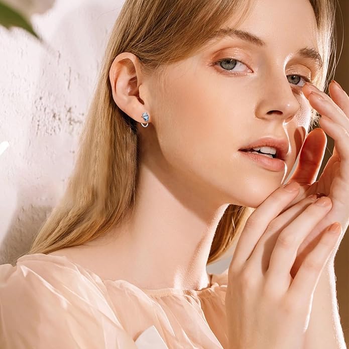 925 Sterling Silver Cat Earrings Cute Animal Kitten Stud Earrings cat Jewelry Gifts for Women Girls Hypoallergenic Earrings for Sensitive Ears