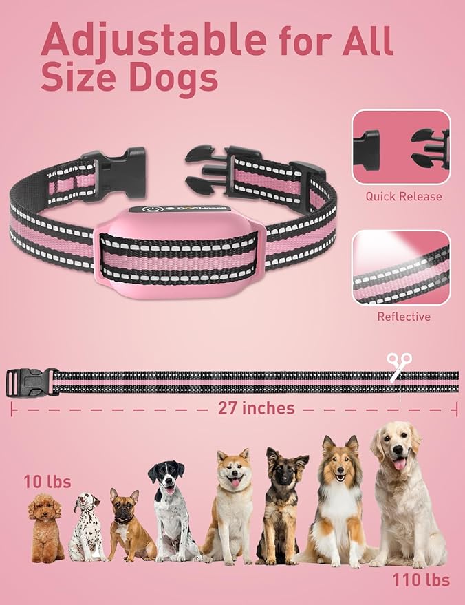No Shock Dog Training Collar, Beep and Vibrating Dog Collar with Remote 2800Ft, Vibration Collar for Small Medium Large Dogs - No Prongs
