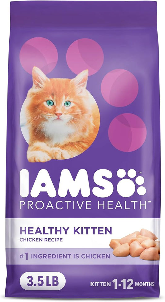 IAMS Proactive Health Healthy Kitten Dry Cat Food with Chicken, 3.5 lb. Bag