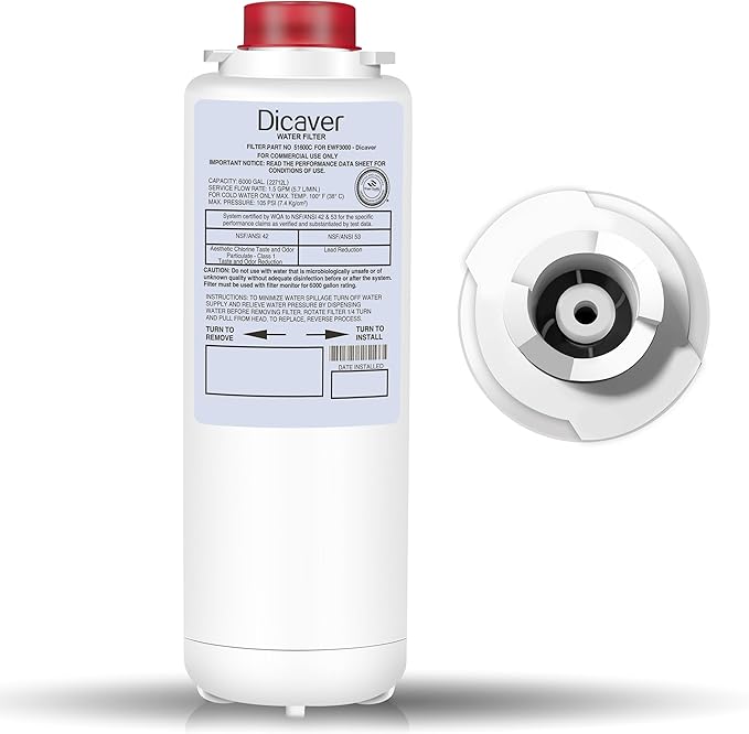 51600C Filter, Replacement for Elkay 51600C Filter By NSF/ANSI 42 Certified, Compatible with Ezh2o Filter Replacement Bottle Stations, High Capacity 51600C Filter 6000 Gallon(No Chip)