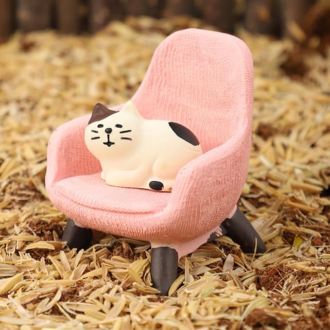 Miniature Cat Figurines Mini Cat Figurines Cute Pink Office Desk Decor Gifts for Women