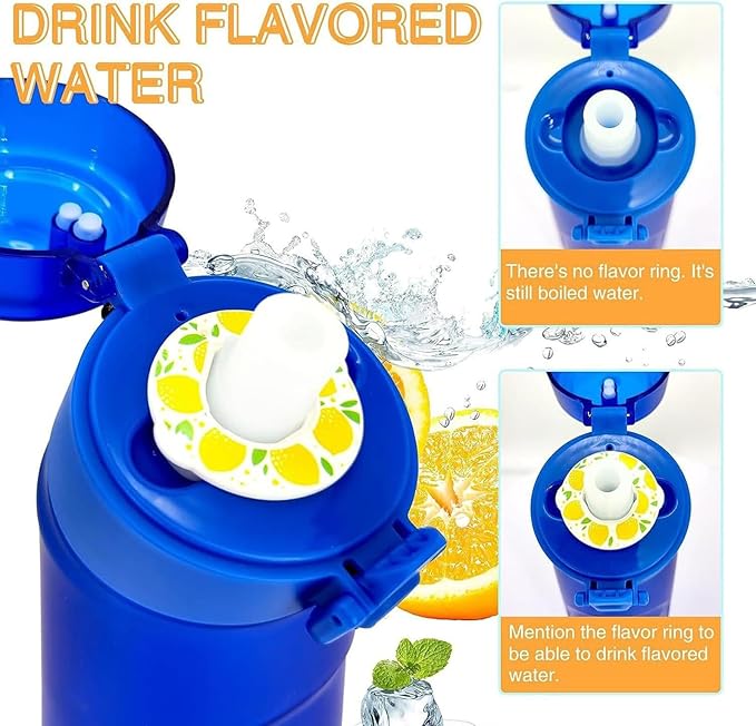 Air Water Bottle,750ML Scent Water Cup with 3 Flavour Pods,Leak Proof Sports Water Cup with Straw Suitable for Outdoor Sports,Gifts From Friends, Birthday Gifts (New Blue + 3pods)