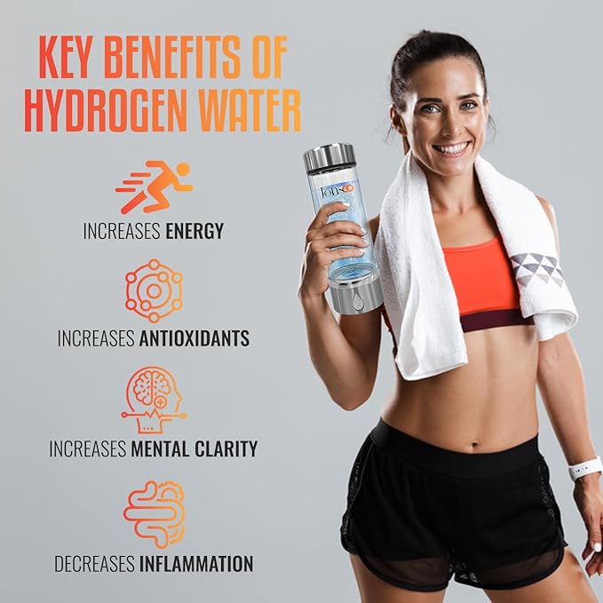 Hydrogen Water Bottle - Portable Hydrogen Water Generator with SPE PEM Technology – 420ml Hydrogen Water Ionizer Machine for Home Gym Travel and Gifting
