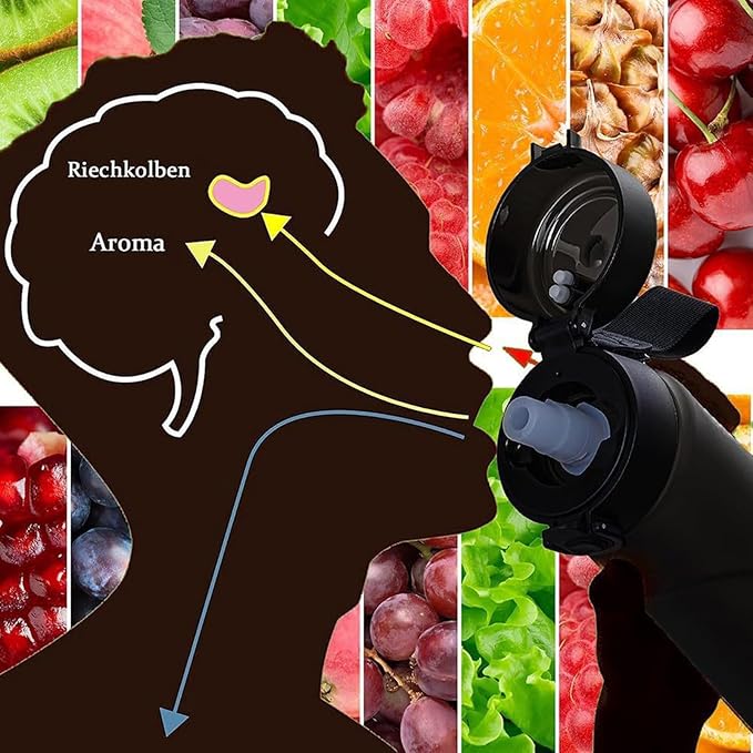 Air Water Bottle,750ML Scent Water Cup with 3 Flavour Pods,Leak Proof Sports Water Cup with Straw Suitable for Outdoor Sports,Gifts From Friends, Birthday Gifts (New Purple + 3pods)