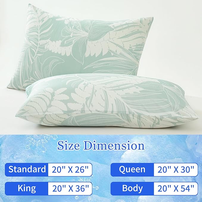 Cooling Pillow Cases for Hot Sleepers - Double Side Arc-Chill Q-Max>0.5 Cooling Fiber Cool Pillow Cases 2 Pack - Breathable Soft Cold Pillow Cases with Hidden Zipper (20" x 36")