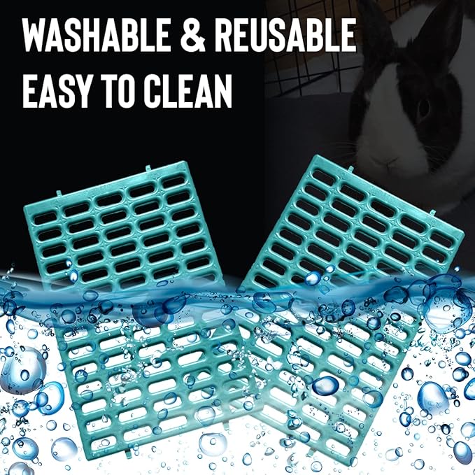 Saguaro Acres Rabbit and Small Animal Cage Resting Mat for Wire Floored Cages 2 Pack (Teal)