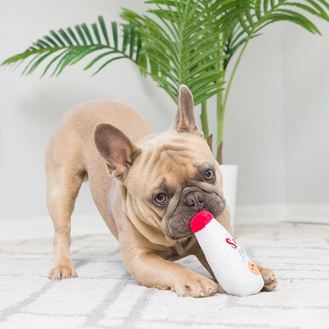 Huxley & Kent Tiny Tuff | Santa's Snack | Christmas Holiday Extra Tough Dog Toy for Small Dogs | 2-Pack Funny Dog Toy | Features Squeaker, Crinkle | Machine Washable