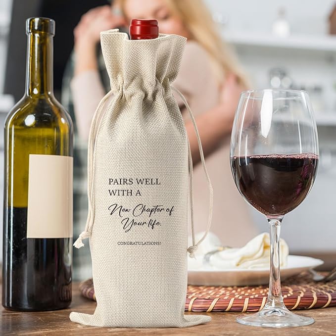 AASRR Farewell Gifts for Coworkers New Beginnings Gifts for Women Going Away Gifts for Friends Retirement Gifts for Women Men Goodbye Gifts for Coworkers Enjoy the Next Chapter Wine Bag