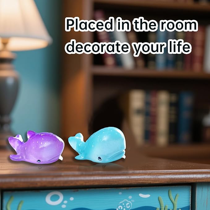 Mini Whale Sharks 100 Pack Tiny Sea Resin Animals Figurines Ocean Creatures Tiny Shark Figurines for Aquarium (Mini Sharks and Whales)