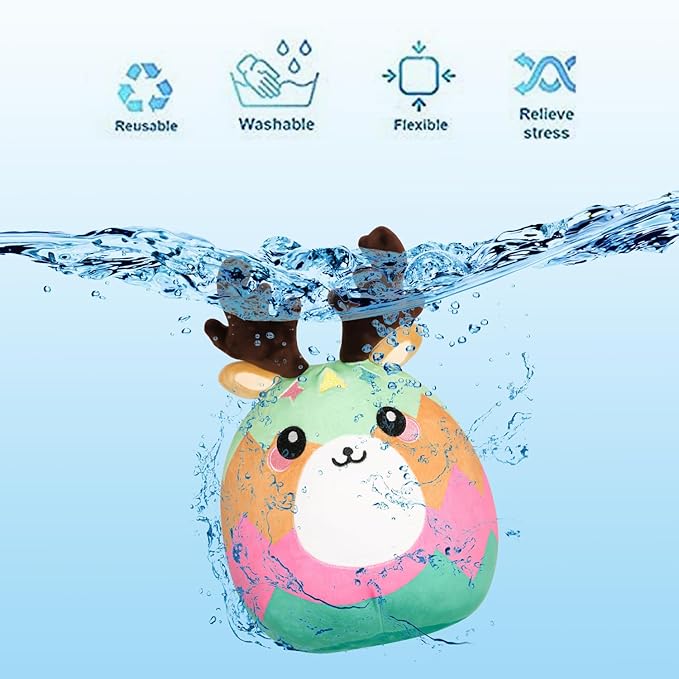 Christmas Reindeer Plush 12" Christmas Stuffed Animal Doll - Cute Soft Decompress Animals Plush Toys Great Gifts for Kids,Holiday Party Exchange or Soft Festive Fall Winter House Decor