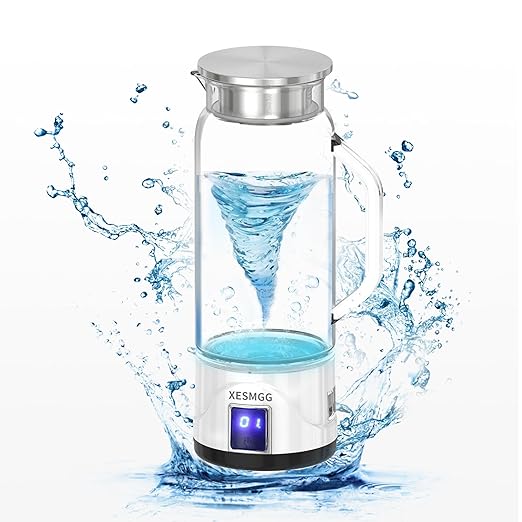 Hydrogen Water Bottle, Hydrogen Water Generator Electrolysis Jug BPA Free with PEM SPE Technology Portable Hydrogen Bottle and Ionizer Machine for Home Travel